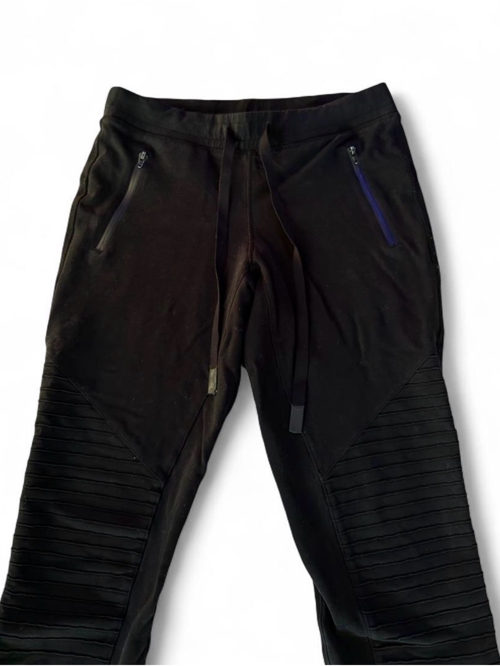 ALO Yoga Men's Black Ribbed Knee Joggers